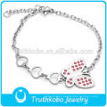 butterfly bracelet charm jewelry with red diamond for girls in hot sale